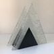 Metal lamp and triangular glass design 60 years