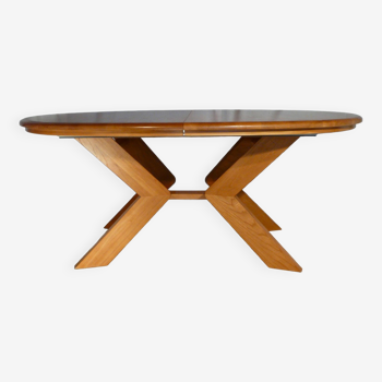 Table ovale extensible en bois blond design scandinave