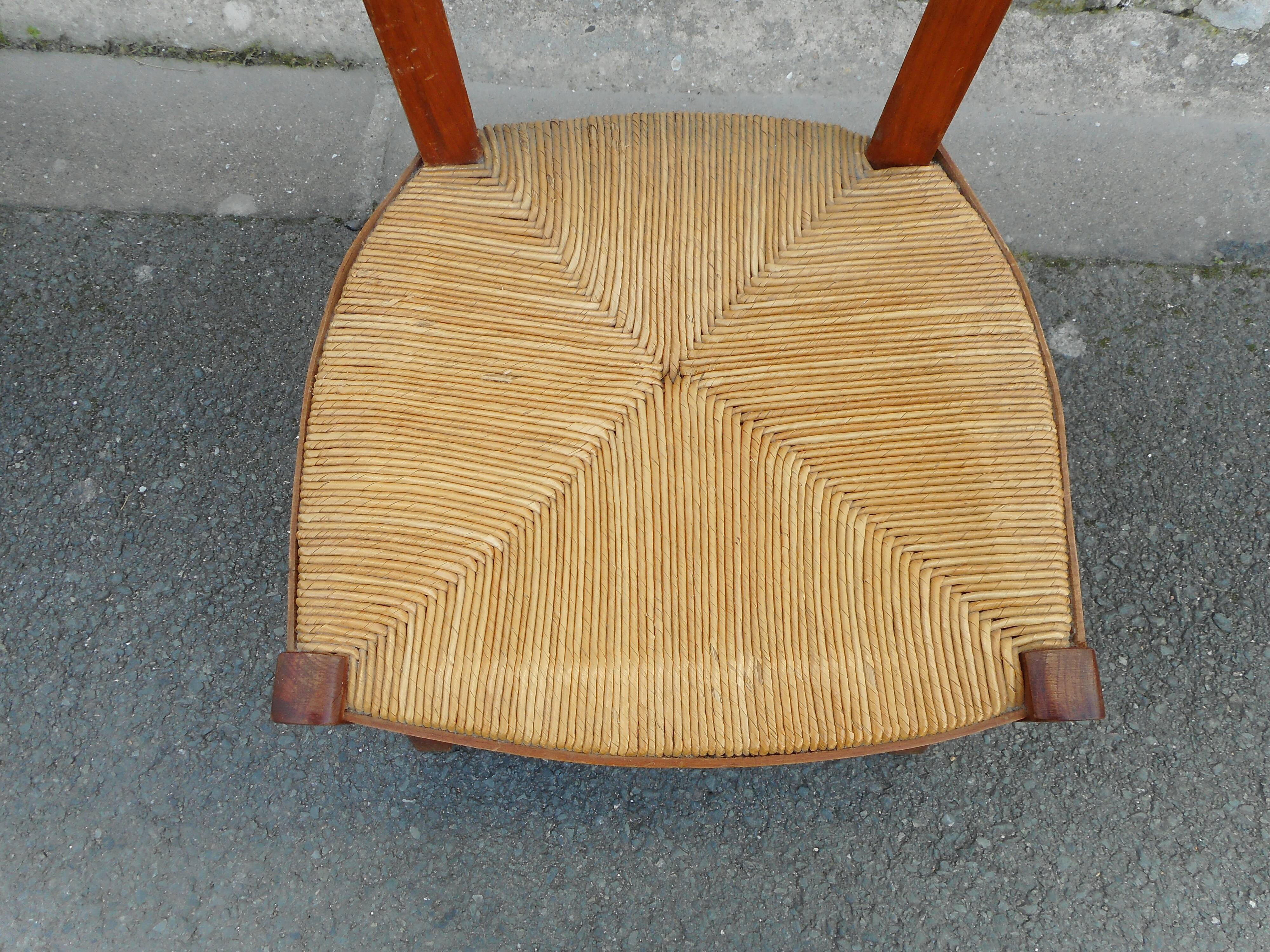 Wooden and straw nurse's chair