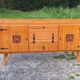 Bamboo and rattan enfilade attributed to Audoux and Minet.