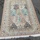 Handmade Persian rug beige cashmere wool from India 127x190cm