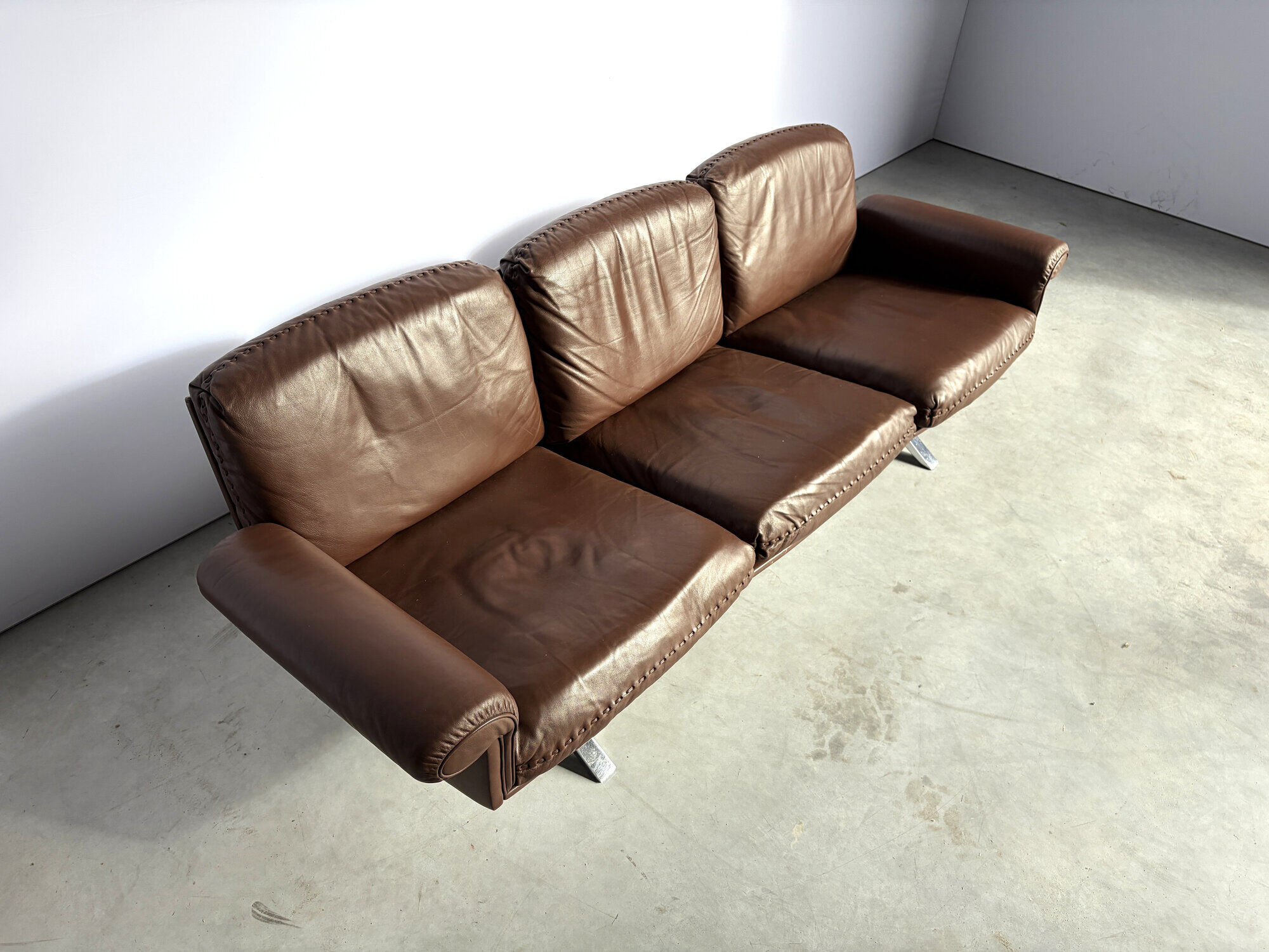 De Sede DS31 sofa in brown leather, 1970s