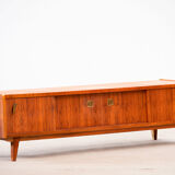 Vintage scandinavian sideboard feet compass walnut 1960