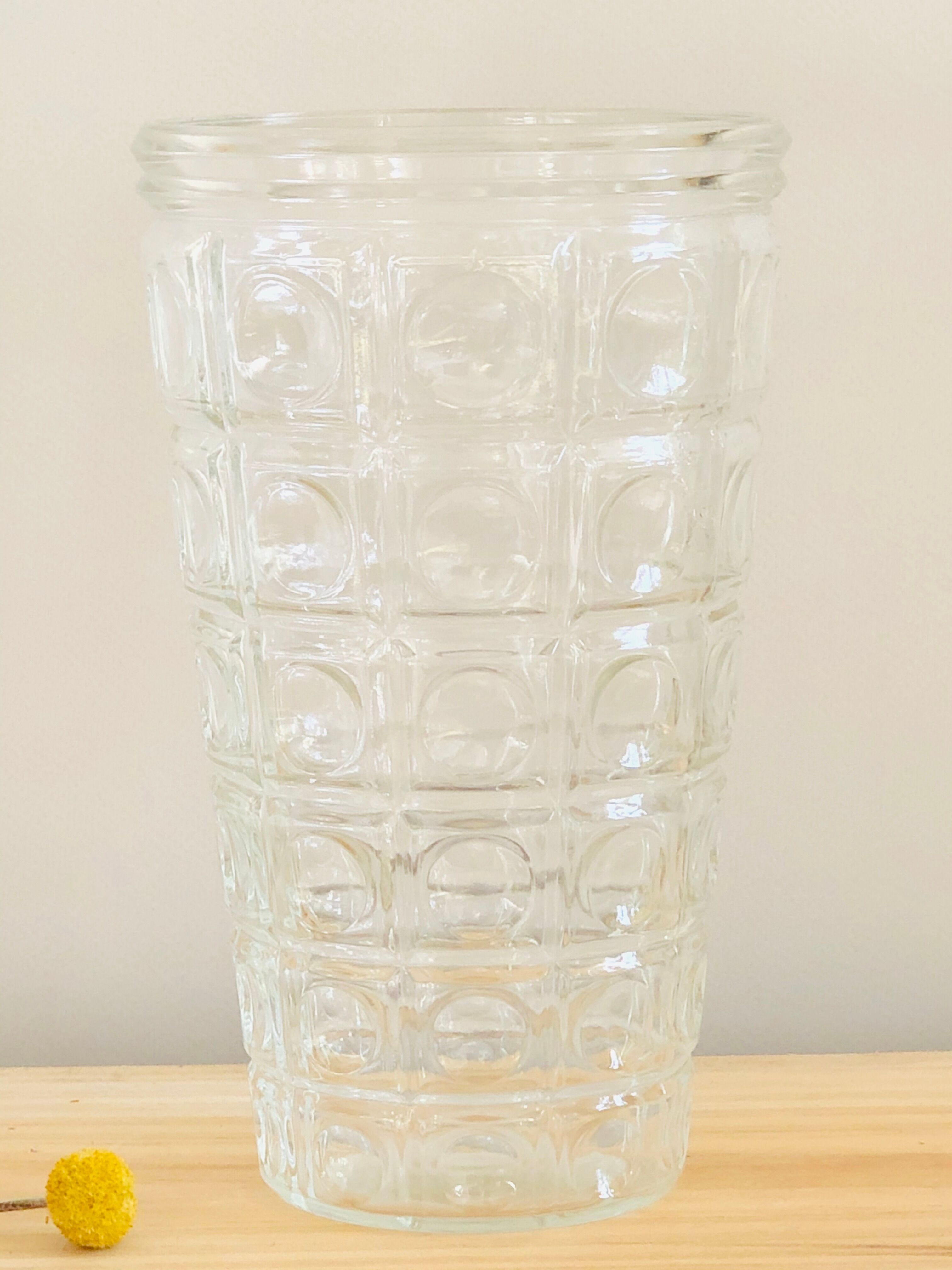 Moulded glass vase