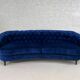 3-seater sofa type Chesterfield in blue velvet