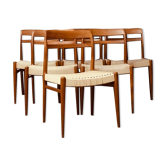 Set of 6 Norwegian Teak Dining Chairs by Alf Aarseth in teak.