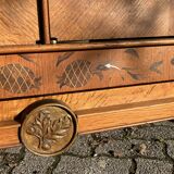 Oak and marquetry row 50s