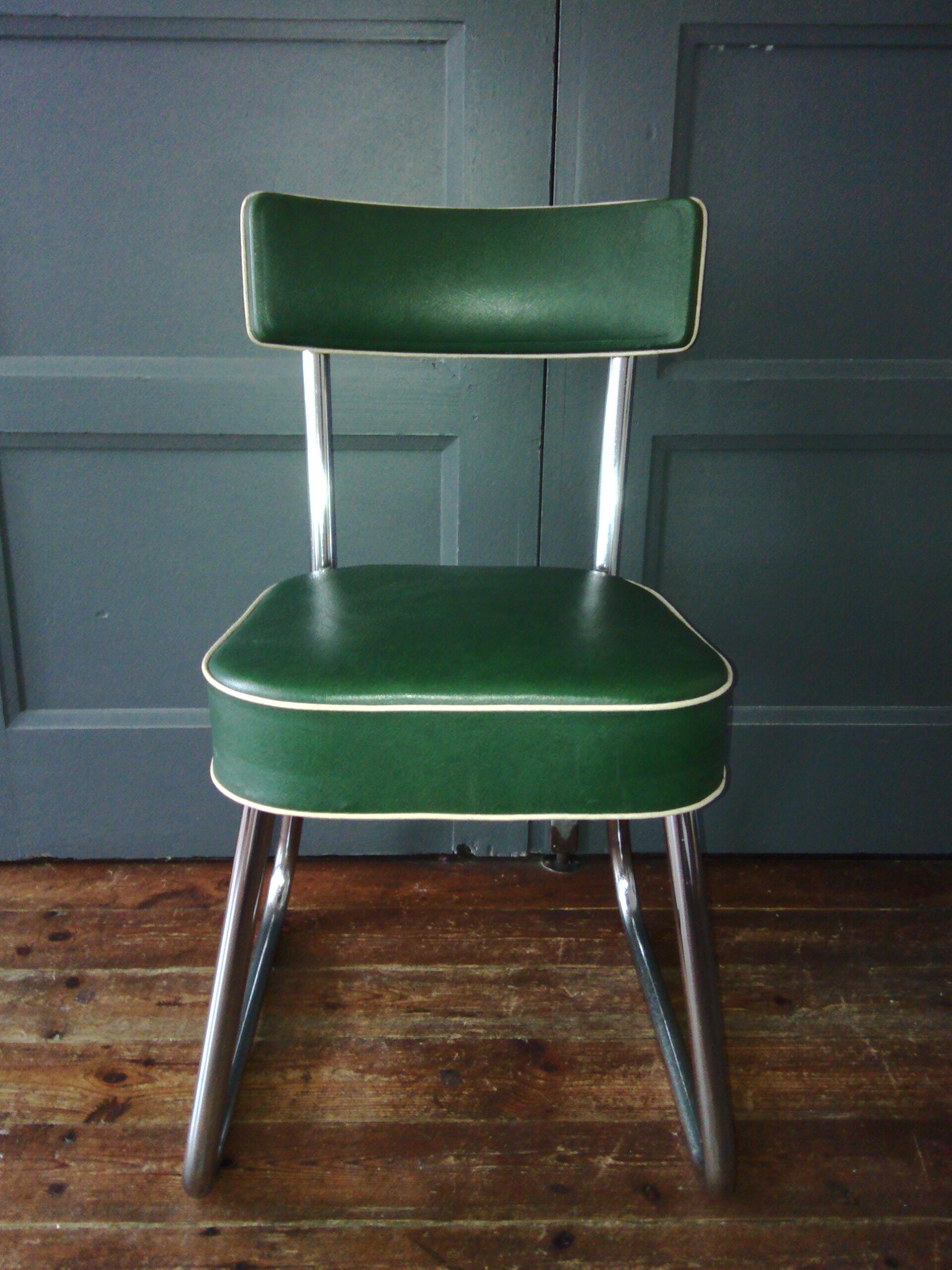 Vintage industrial sled desk