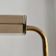 Lampadaire vintage, laiton massif et métal laqué crème, Italie 1970