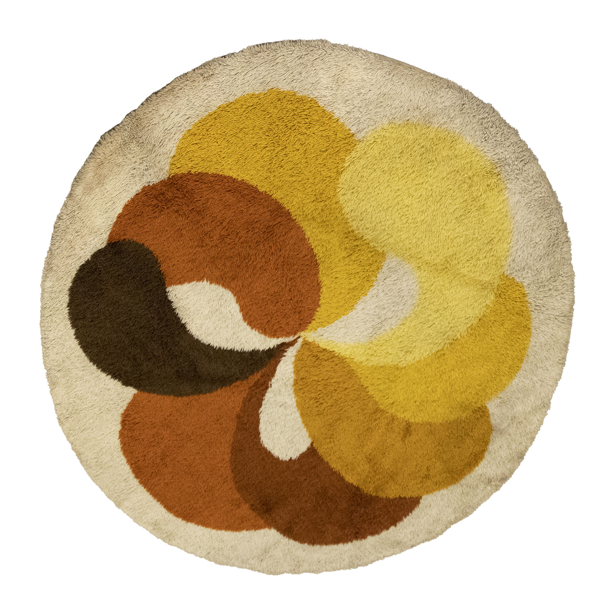 Big Orange Round 'Flower' Desso Carpet