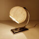 Table lamp art deco bauhaus, vintage 30s, opaline pink chrome