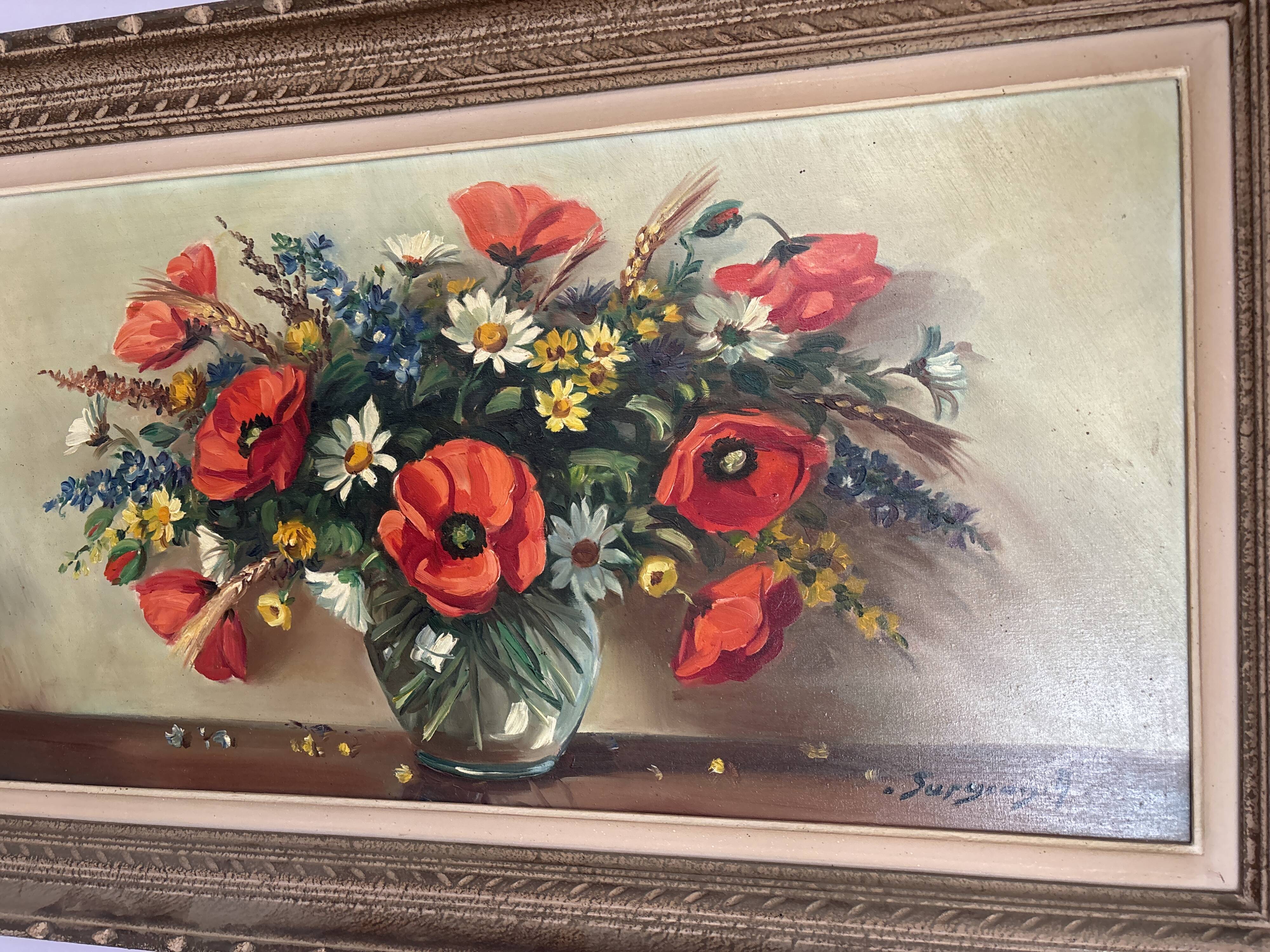 Grande tableau bouquet de fleurs