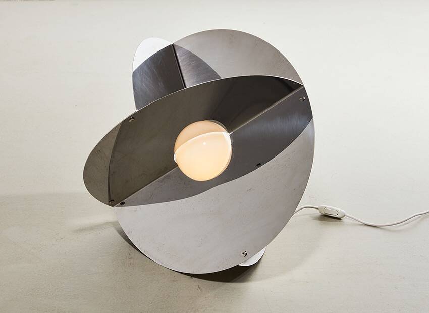 Rare Luna Lamp by Rinaldo Cutini for New Lamp Italy ca. 1970
