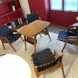 1 Table and 4 chairs/armchairs - Jens RISOM - Knoll 1949 - Scandinavian Design
