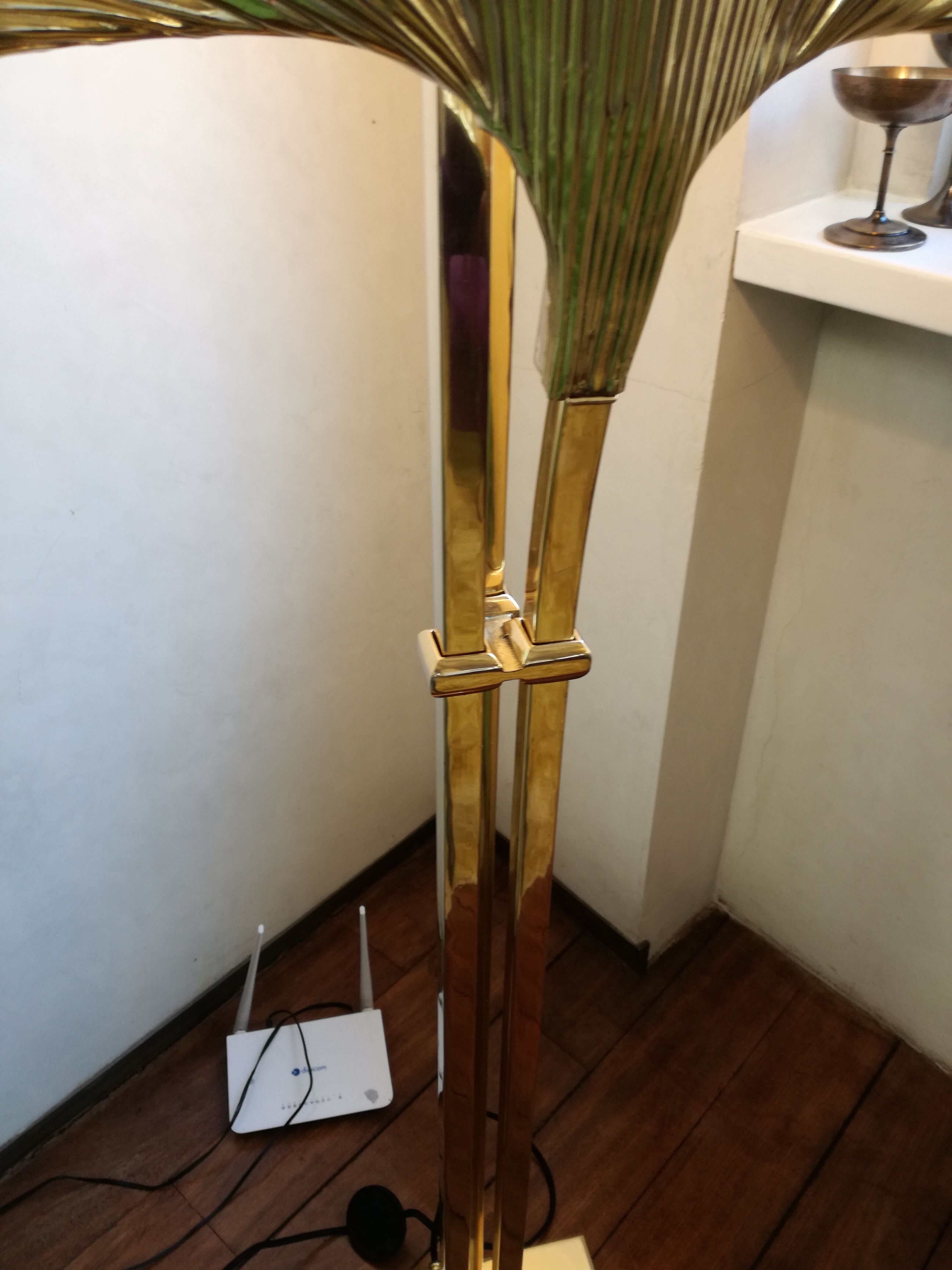 Gingko Floor Lamp by Tommaso Barbi 1950