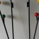 Roger Feraud-style coat rack, billiard balls and mirror