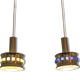 Paire de suspensions Space age vers 1970 en Metal Chrome
