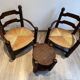 Fauteuil bois et paille Charles Dudouyt