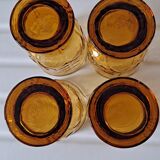 Verres à jus de fruits en verre ambré