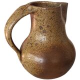 Pyrite stoneware pitcher signed Michel Dumont / Puisaye
