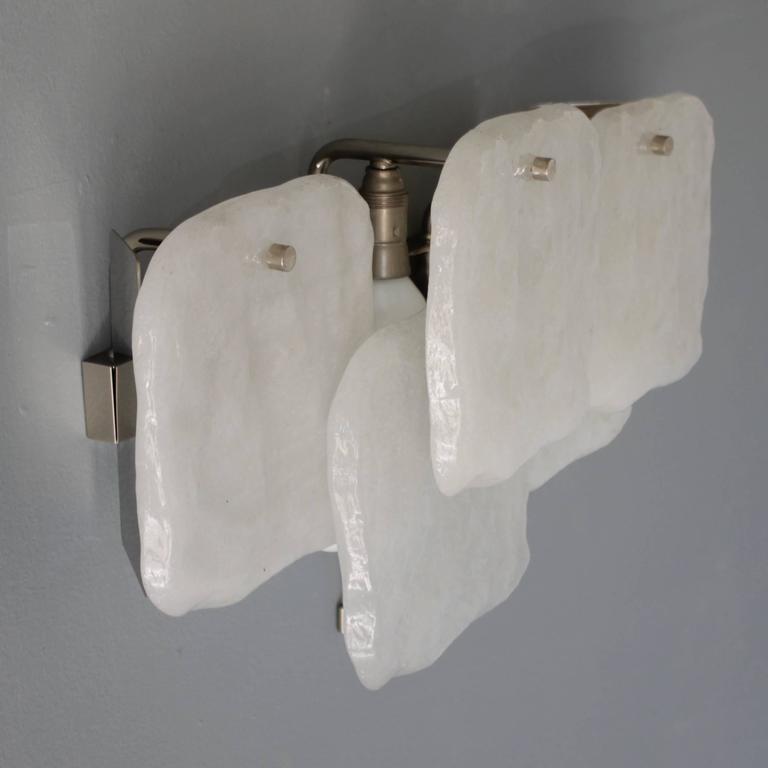 Pair of sconces JT Kalmar in iced glass