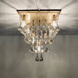 Glass Flush Chandelier by Ernest Palme