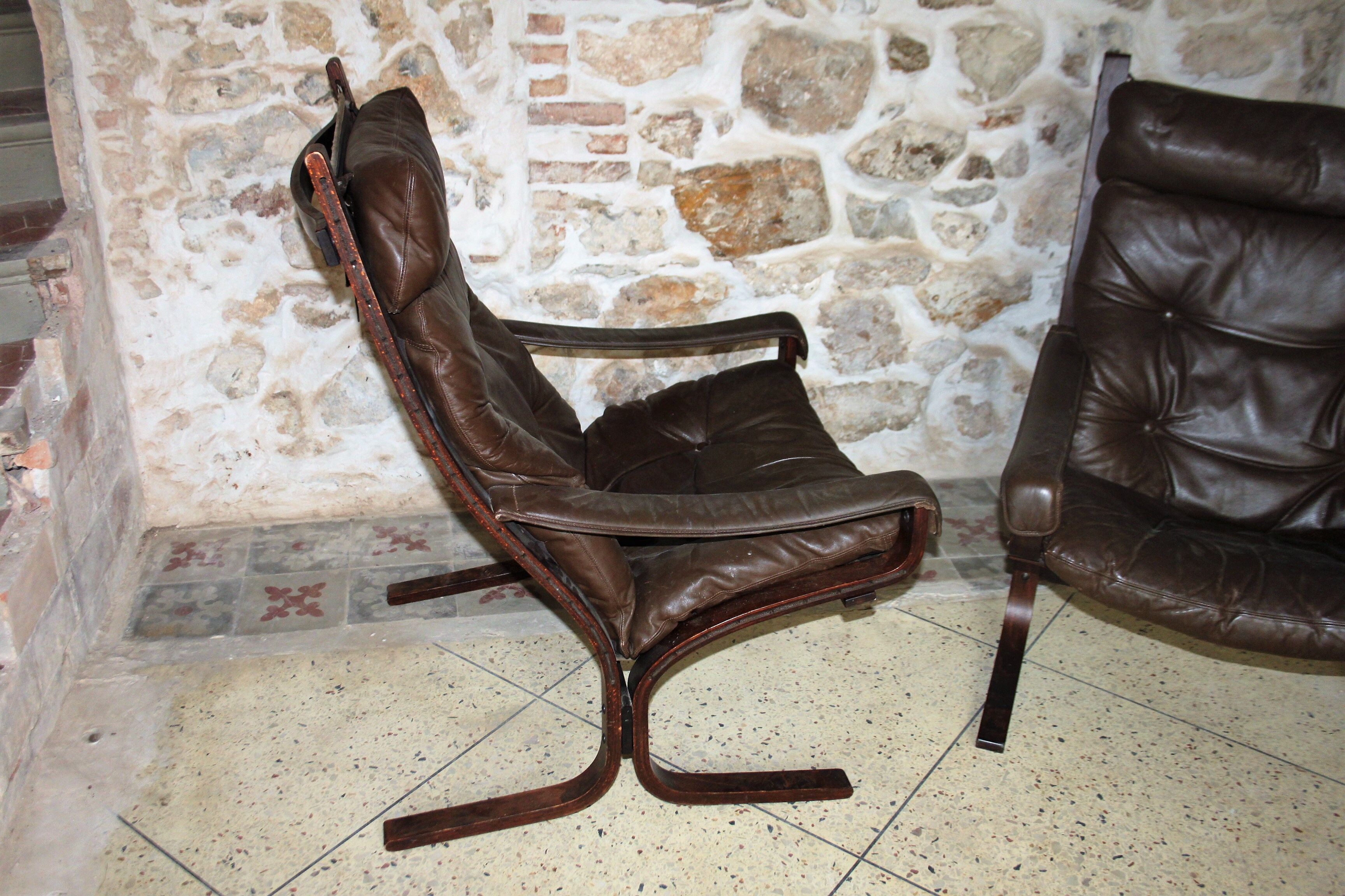 Pair of scandinavian armchairs by Ingmar Relling 60/70