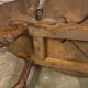 Table basse vintage orme massif