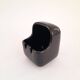 Space age ashtray in black ceramic Italy