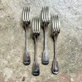 4 silver-plated forks