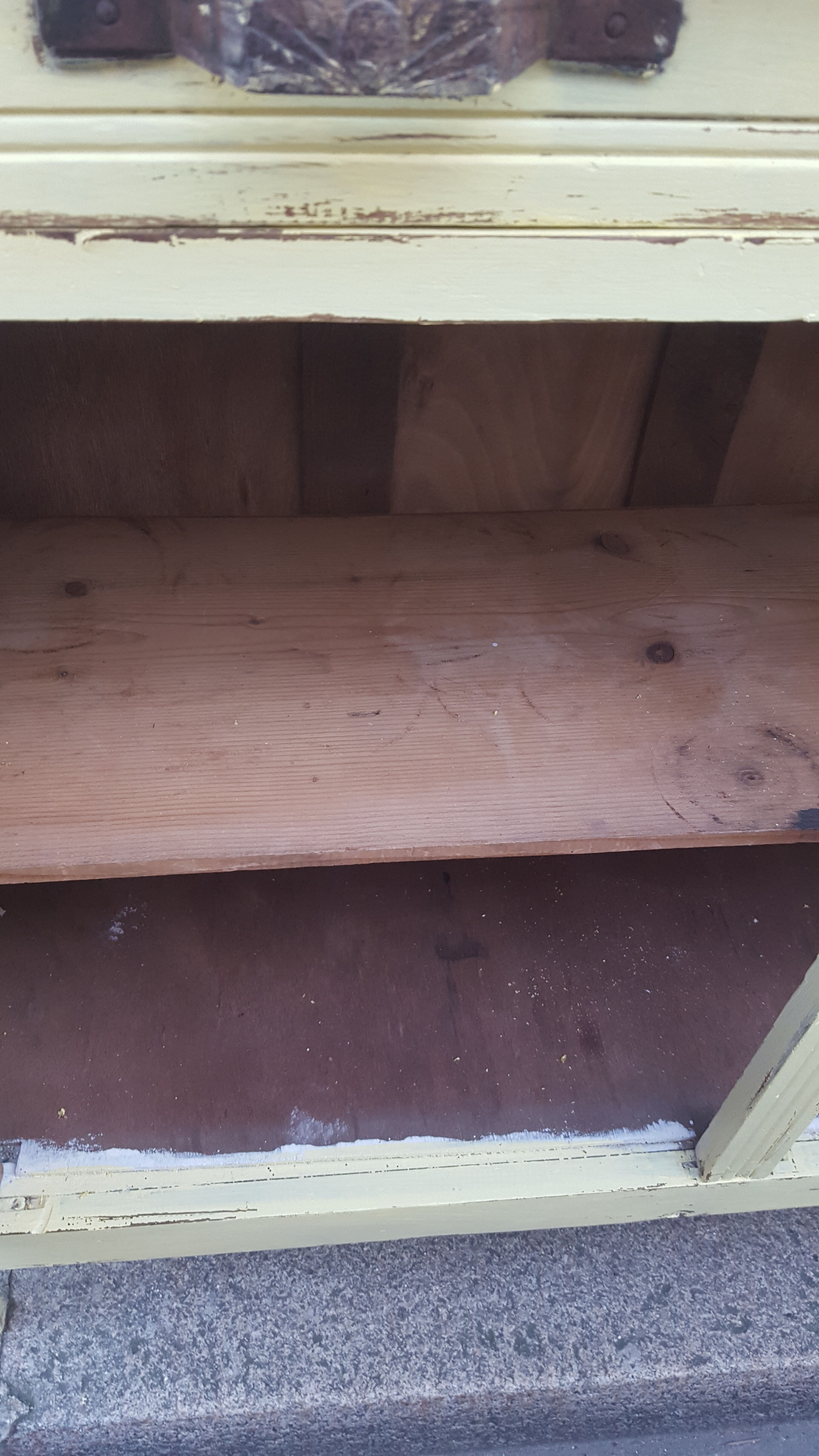 Parisian buffet patina yellow pastel