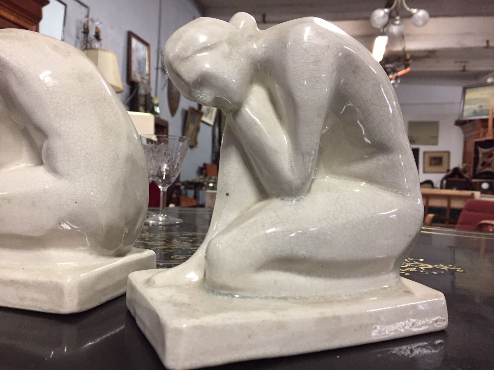 Ancient bookends by Saint Clement manufacturer