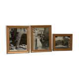 Set of three black and white photos 1950