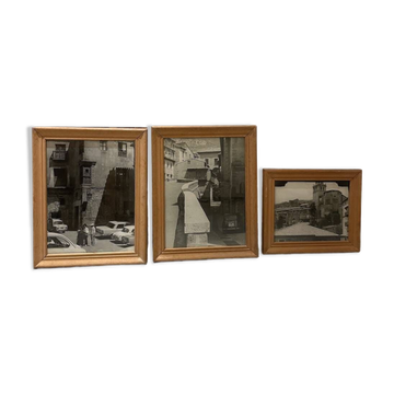 Set of three black and white photos 1950