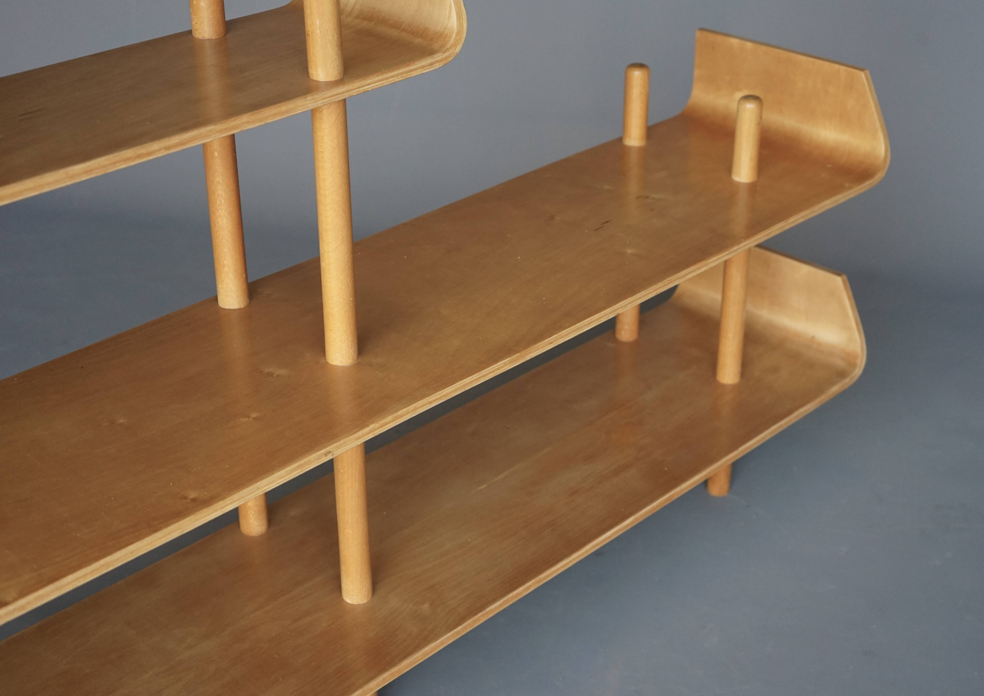 Large bookcase or shelving unit by Willem Lutjens for Gouda de Boer, 1950s