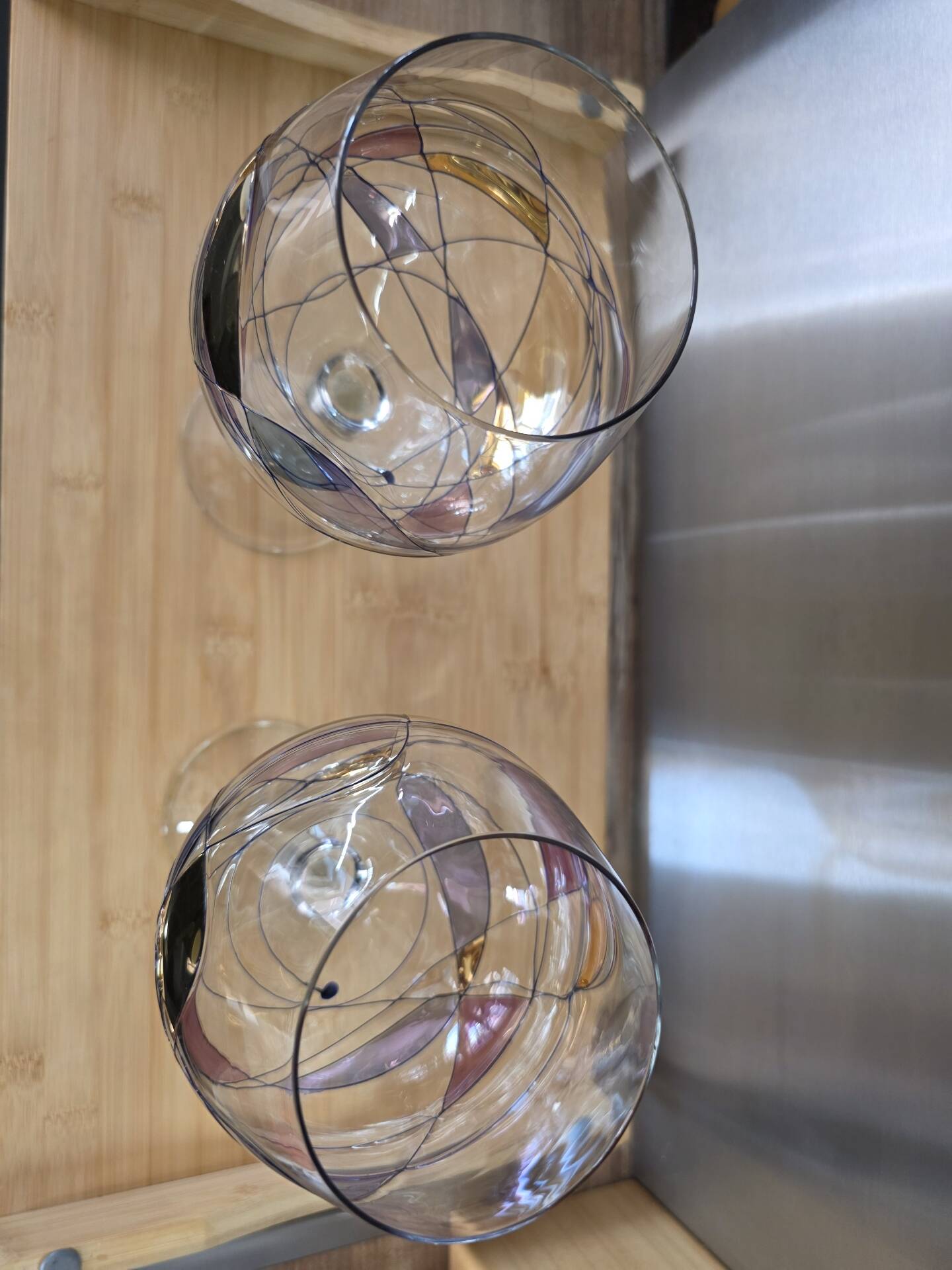 Pair of large tasting glasses / balloon in Paris crystal