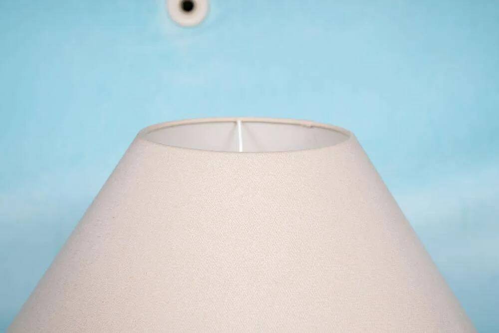 Vintage wooden table lamp from the 1960s.