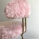 Pelfran rose moumoute chair