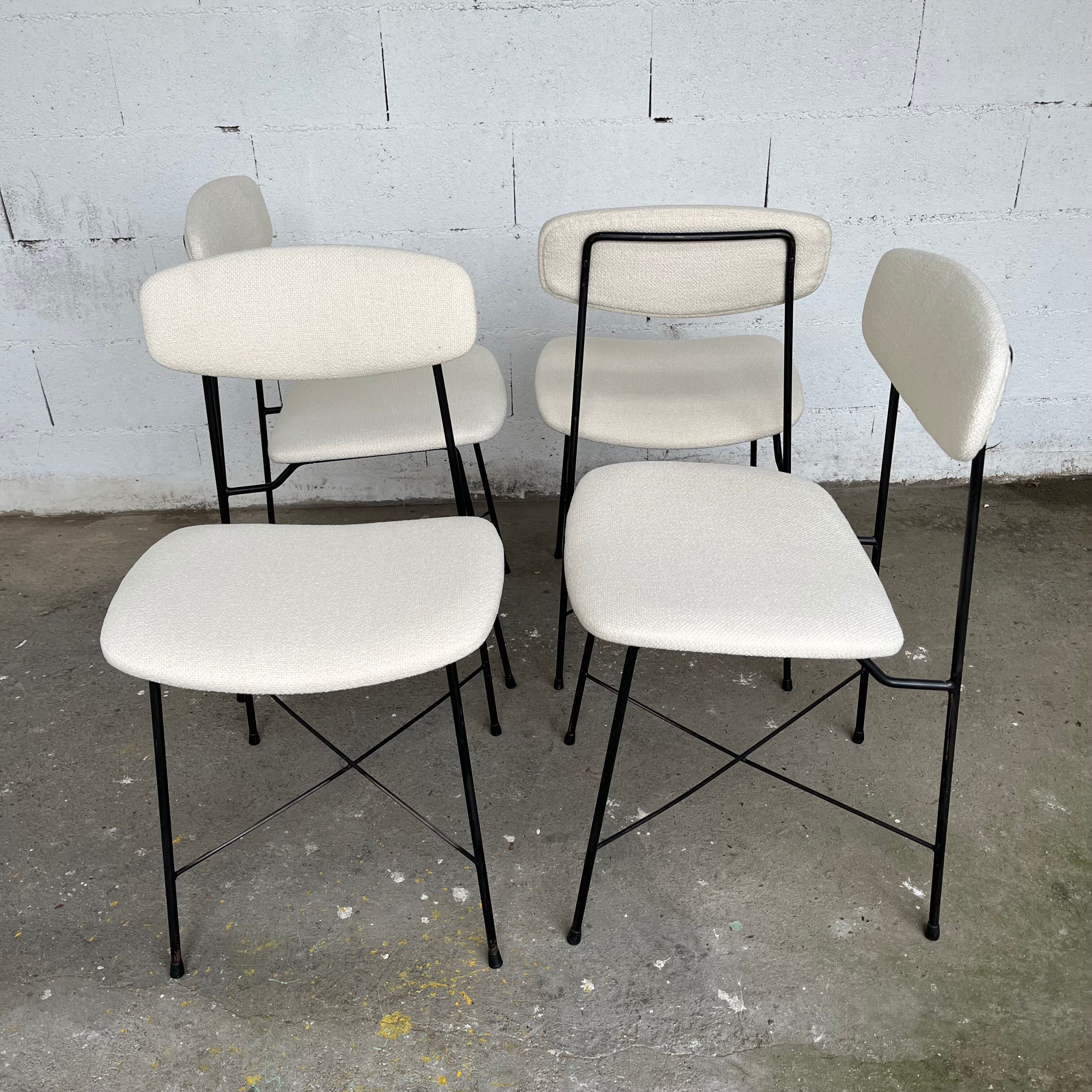 4 chairs by georges coslin for faram - italy 1958