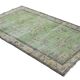 Grand tapis kilim vintage – vert menthe et crème 261 cm x 160 cm