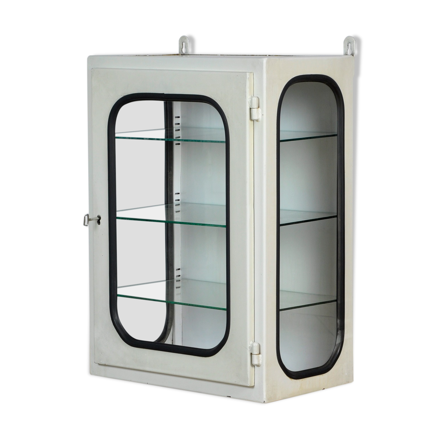 Armoire à pharmacie d’hôpital vintage années 1970