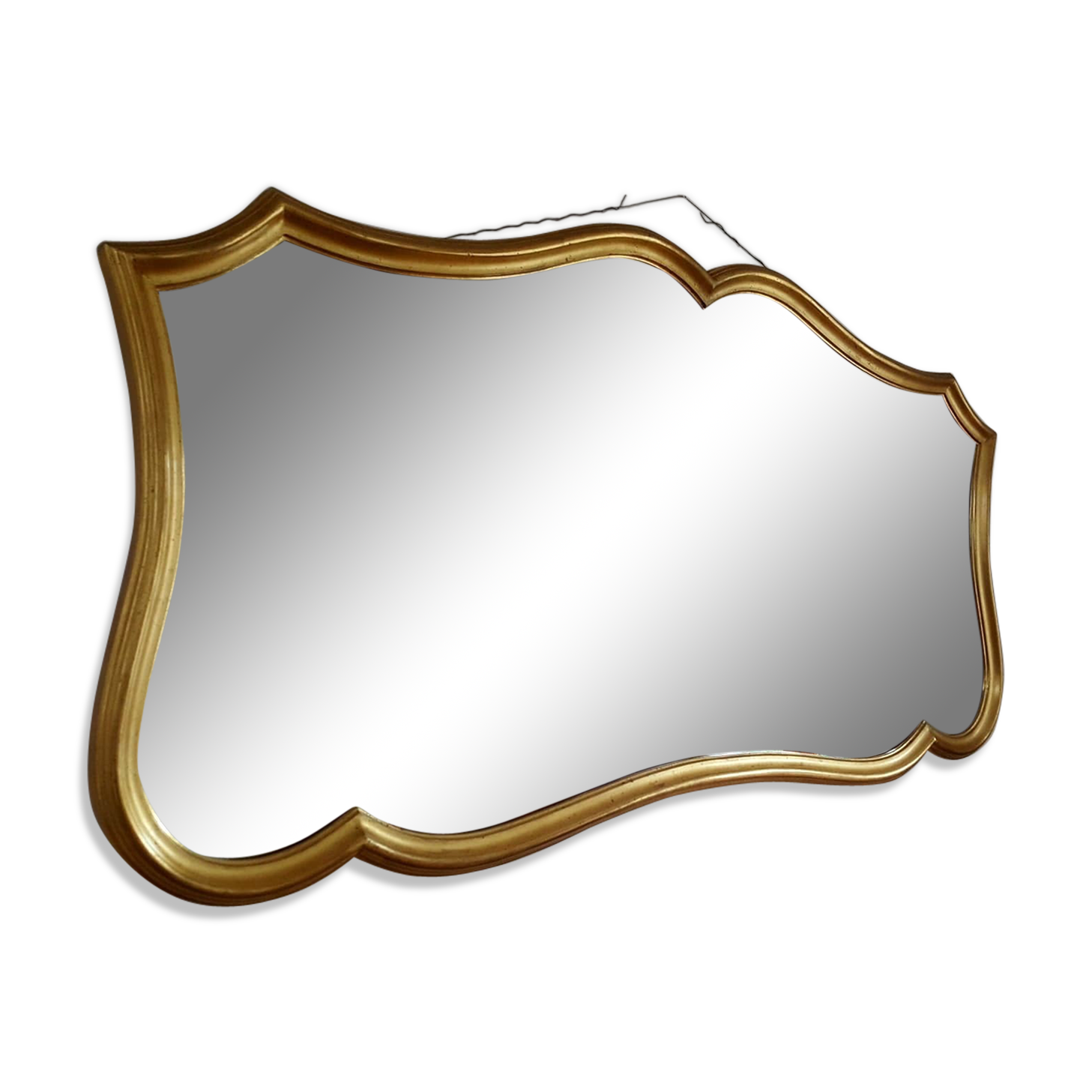 Old gilded wood mirror 149x74cm