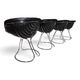 Set of 4 Pan Am dining chairs, chrome, leather by Gastone Rinaldi for RIMA,