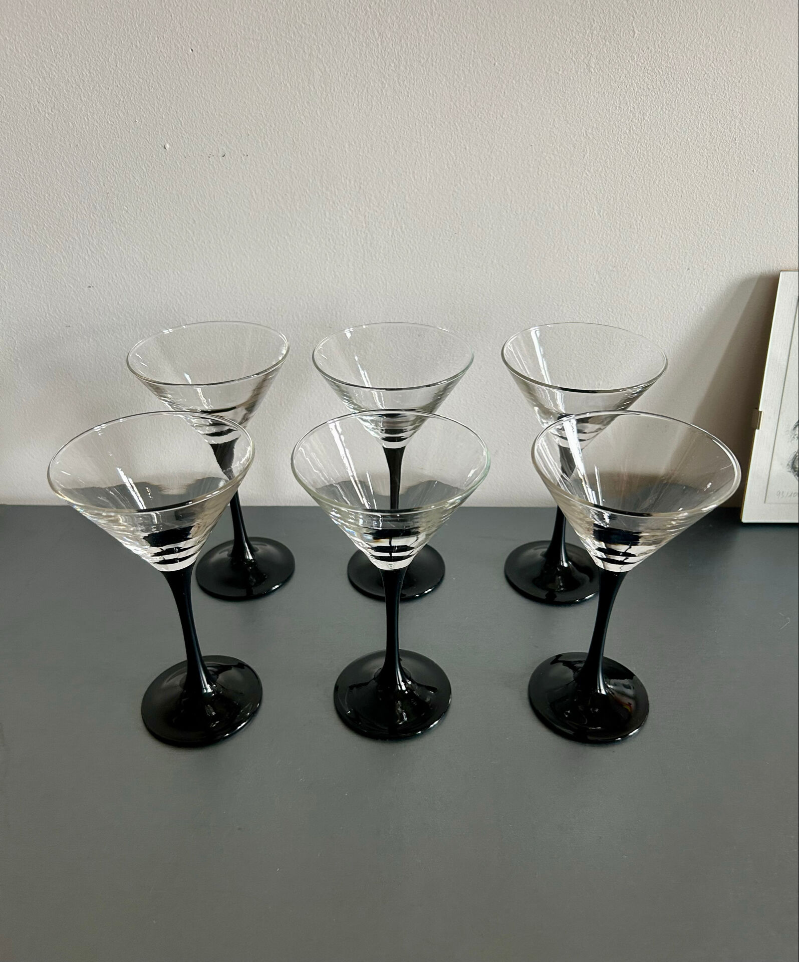 Domino cocktail glasses by Luminarc France