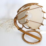 Rattan sconce, vintage