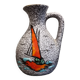 Small vase or jug fat lava Vallauris signed Tess