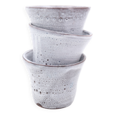 Set de 3 pots de fleurs en céramique grise, Vallauris années 60