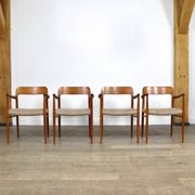 Set Of 4 Model 56 Dining Chairs In Oak By Niels Otto Møller, 1960s