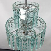 Italian cut glass chandelier by Zero Quattro. 1970s