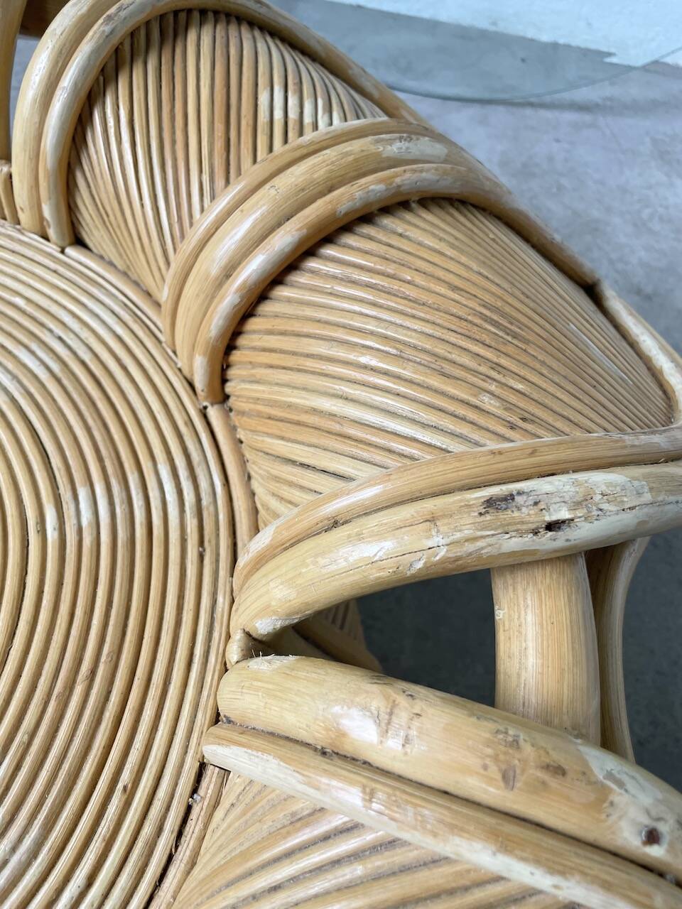Vivai del sud “flower” rattan coffee table